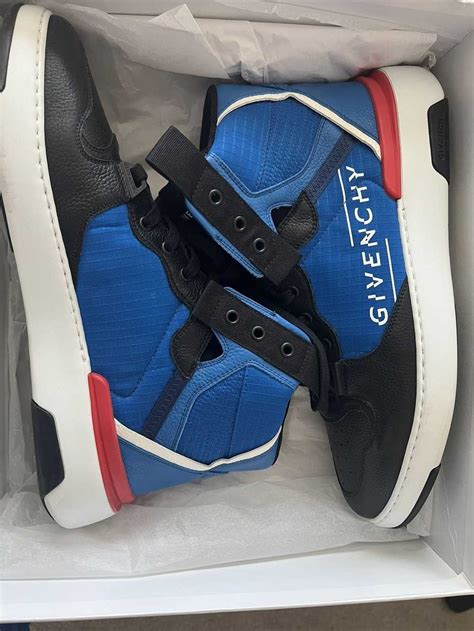 givenchy denim sneakers|givenchy wing high top sneakers.